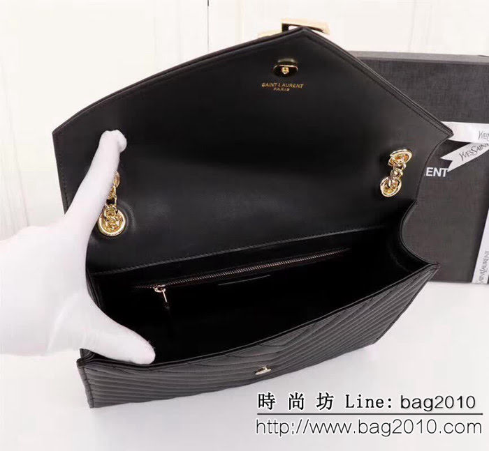 YSL聖羅蘭 經典款 互扣式球紋金屬YSL標誌 原版南非皮肩背包 26588 YAS1186